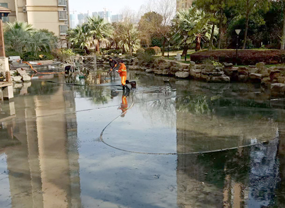 志丹景观池淤泥清理